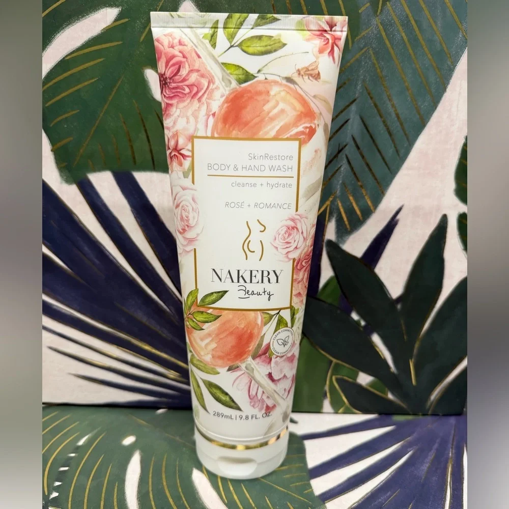 Nakery Beauty Rose + Romance Body & Hand Wash huge  NWT